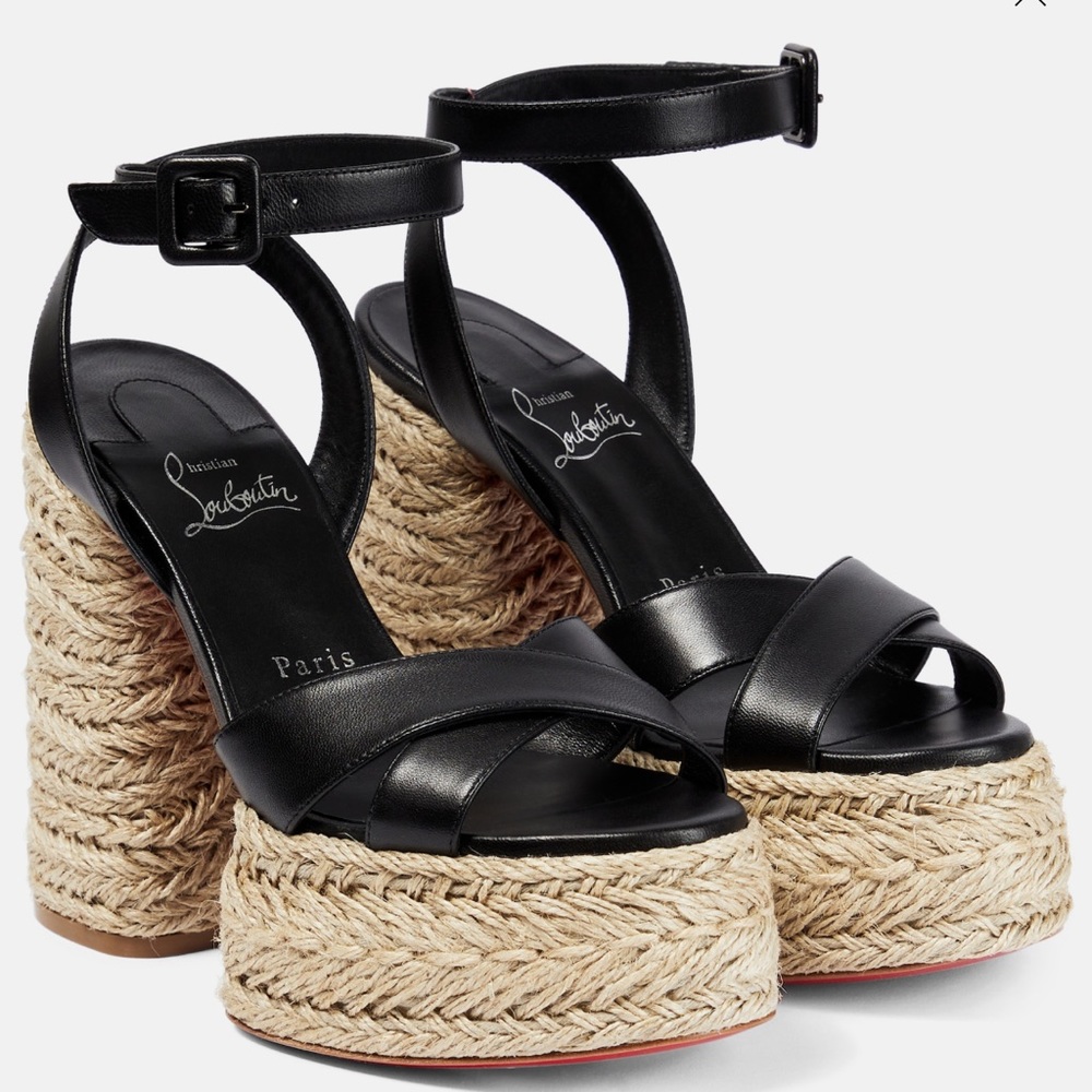 Christian Louboutin
Super Mariza Red Sole Leather Espadrille Sandals